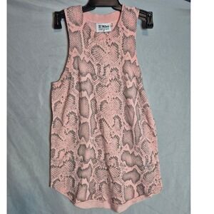 27 Miles Tank Top Snakeskin Print Blossom Pink Sleeveless Knit Casual